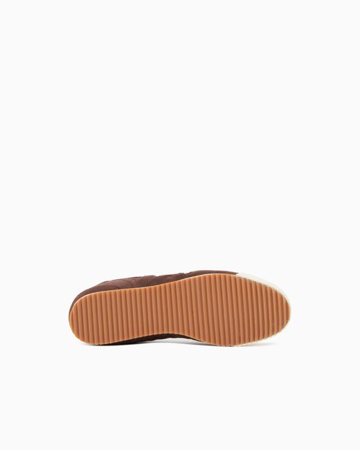 ARMANI EXCHANGE Brown Technical Fabric Sneakers