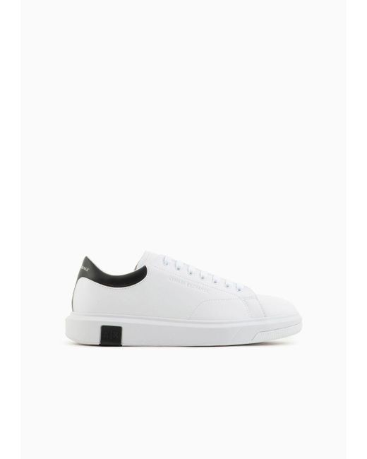 Armani Exchange Action Leather Sneakers in White for Men Lyst UK