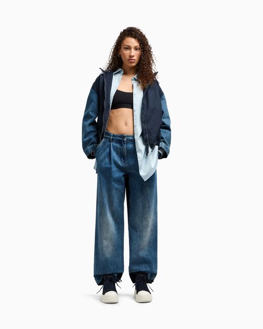 Baskets À Plateforme En Toile ARMANI EXCHANGE en coloris Blue
