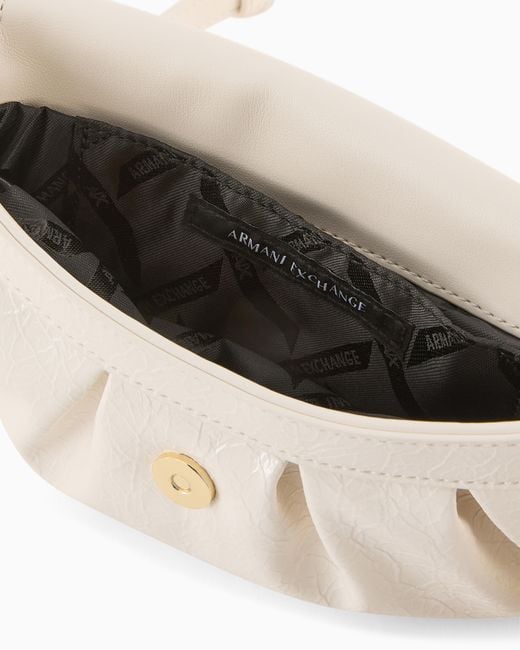 Pochette Plissettata Con Logo di ARMANI EXCHANGE in White