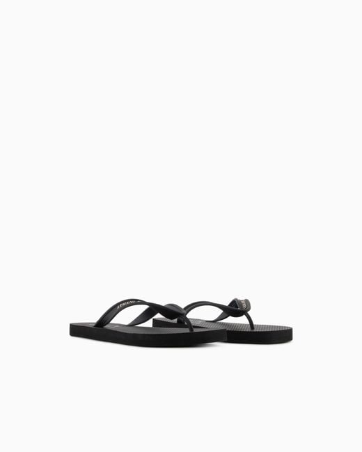 ARMANI EXCHANGE White Pool Flip Flops for men