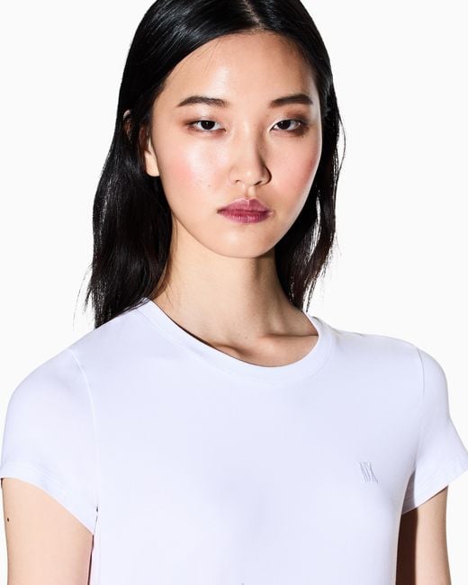 ARMANI EXCHANGE White Slim Fit T-Shirt