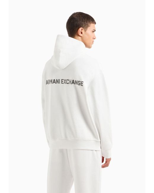 Armani Exchange White Hoodies for men