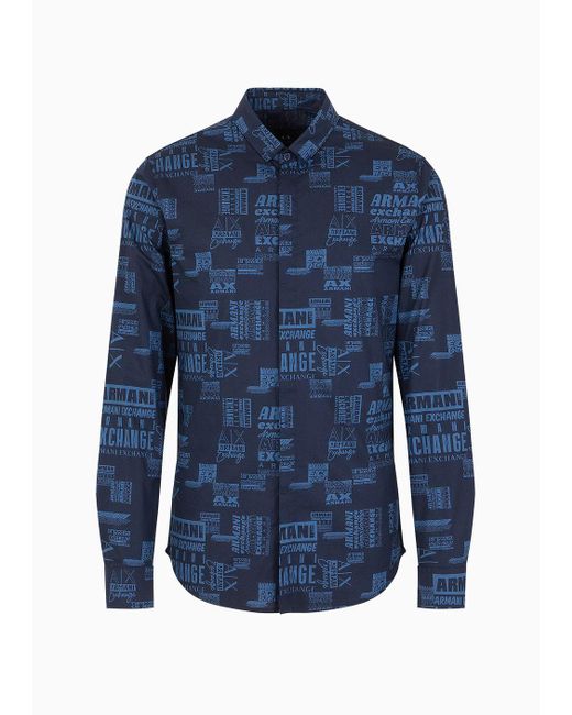 Armani Exchange Hemden Casual in Blue für Herren