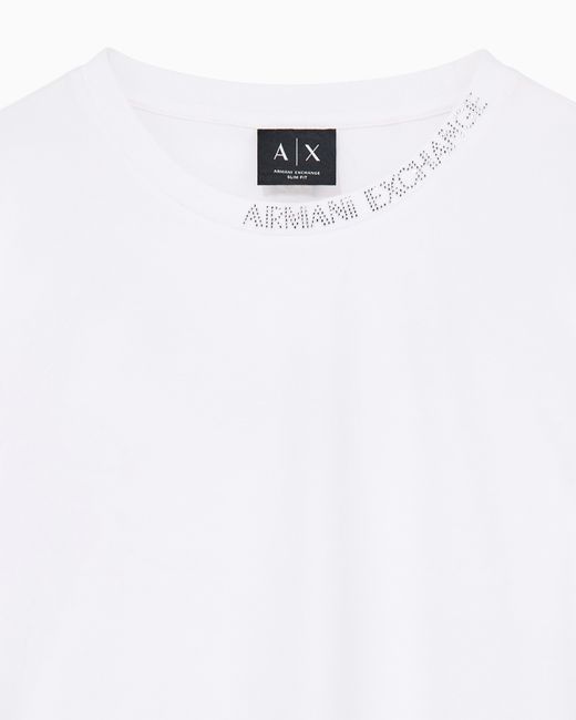 ARMANI EXCHANGE White Slim Fit T-Shirt