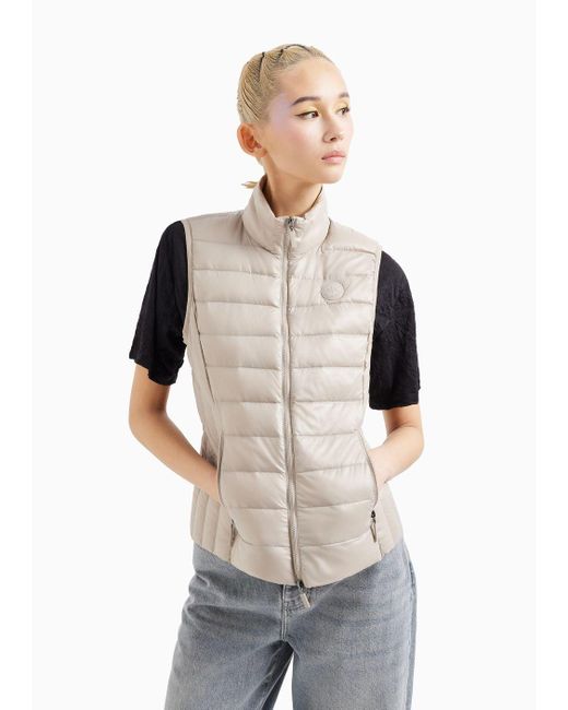 Doudoune Matelassee Sans Manches ARMANI EXCHANGE en coloris Blanc Lyst