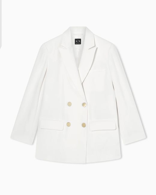 ARMANI EXCHANGE White Double-Breasted Jacket