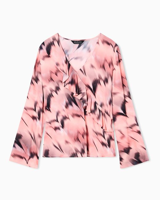 ARMANI EXCHANGE Pink Blouse With Flared Sleeves
