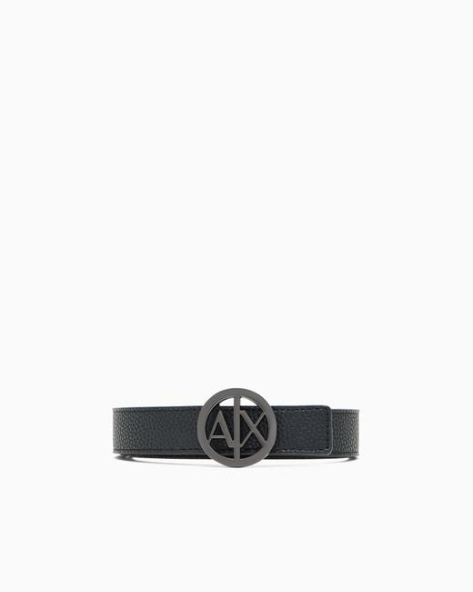 ARMANI EXCHANGE White Plate Belt Regular Fit