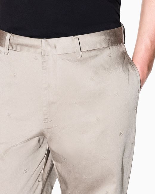 ARMANI EXCHANGE White Cotton Trousers for men