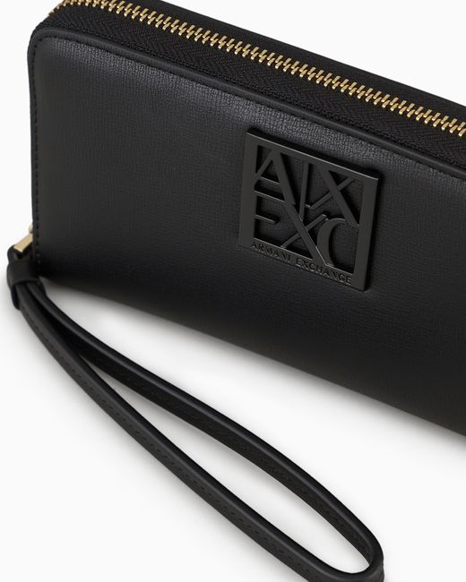 Portafoglio Orizzontale Con Logo di ARMANI EXCHANGE in Black