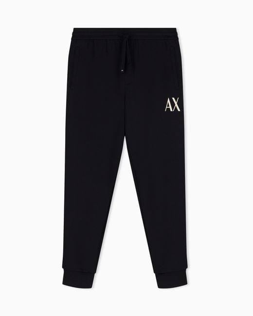 ARMANI EXCHANGE Blue Regular Fit Trousers Jersey With Bonded Stretch Cotton for men