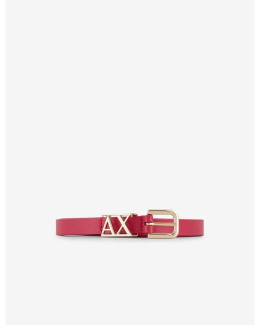 armani exchange belt with logo buckle