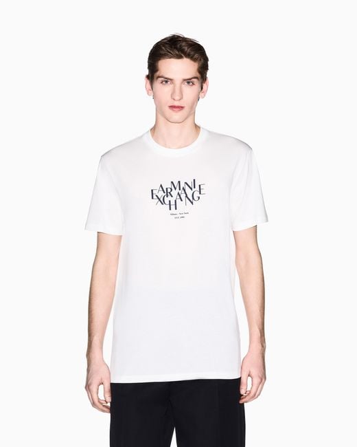 ARMANI EXCHANGE White Regular-Fit T-Shirt for men