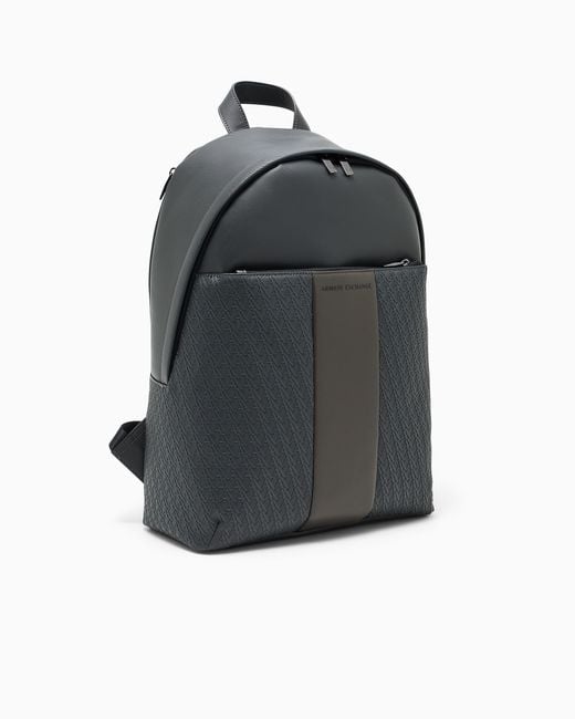 ARMANI EXCHANGE Gray Backpack With An Outside Coating for men
