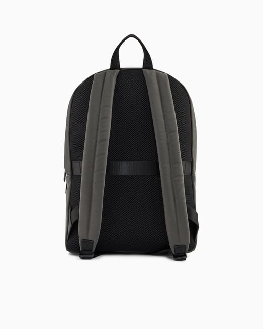 ARMANI EXCHANGE Black Technical Fabric Backpack for men