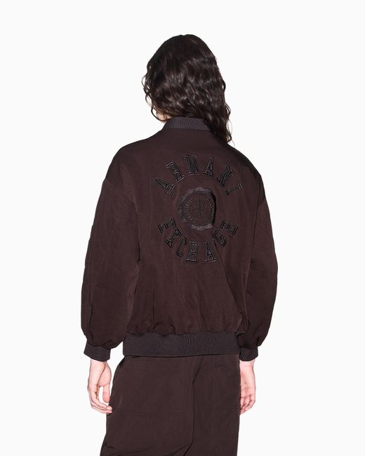 ARMANI EXCHANGE Purple Oversized Blouson Jacket