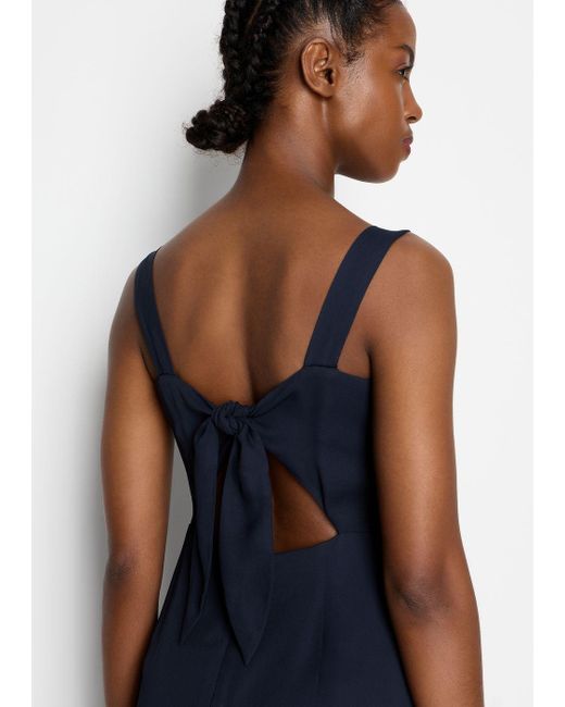 Armani Exchange Blue A | X Armani Exchange Sleeveless Cut Out Tie Back Mini Dress