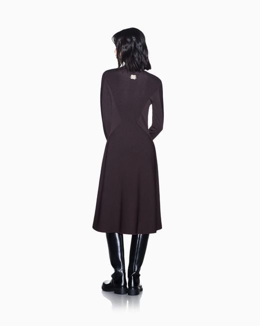 ARMANI EXCHANGE Purple Regular Fit Dress Knit