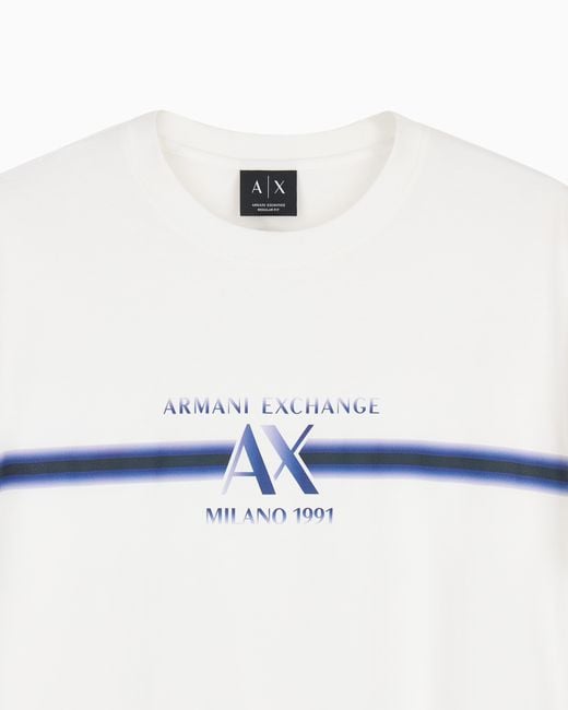 ARMANI EXCHANGE White Regular T-Shirt for men