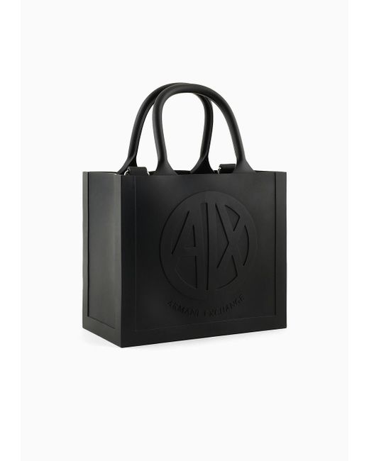 Milky Bag Con Logotipo En Relieve De Material Reciclado Armani Exchange de color Black