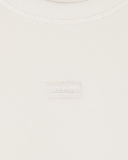 ARMANI EXCHANGE White Scuba Stretch Crew Neck Sweatshirt