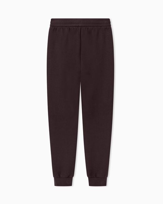 ARMANI EXCHANGE Purple Regular Fit Trousers Jersey Bonded Stretch Cotton