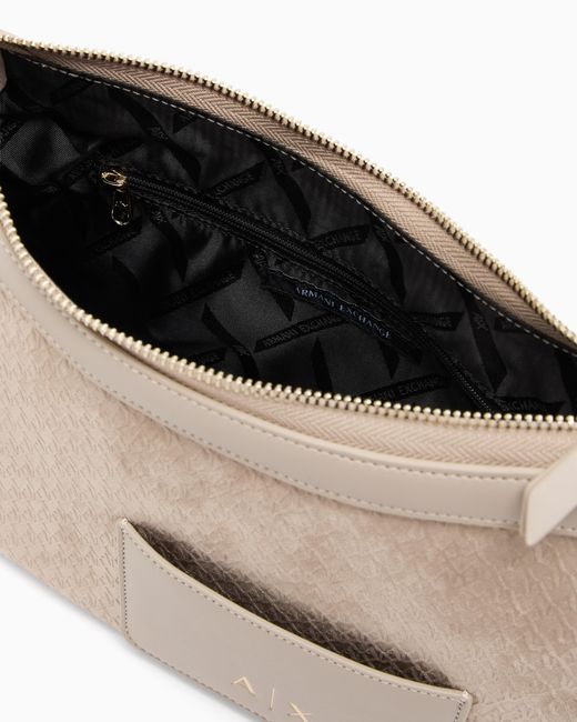 ARMANI EXCHANGE White Shoulder Bag With Chain