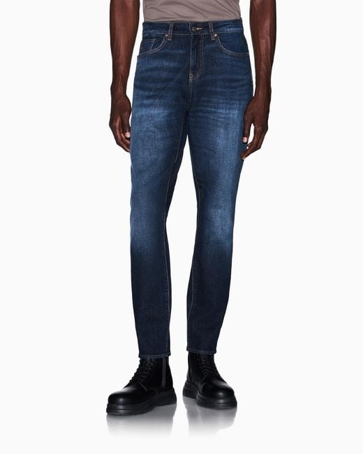 ARMANI EXCHANGE Blue Slim Fit 5 Pockets Pant for men