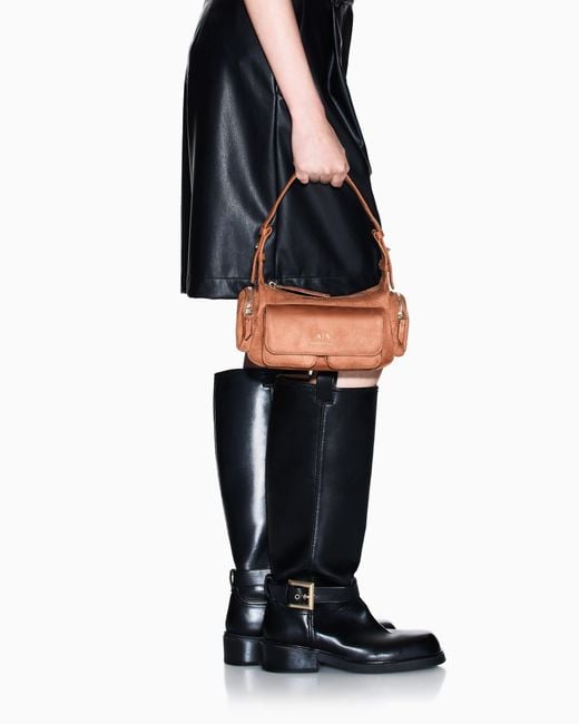 ARMANI EXCHANGE Pink Large Shoulder Bag With Side Pockets