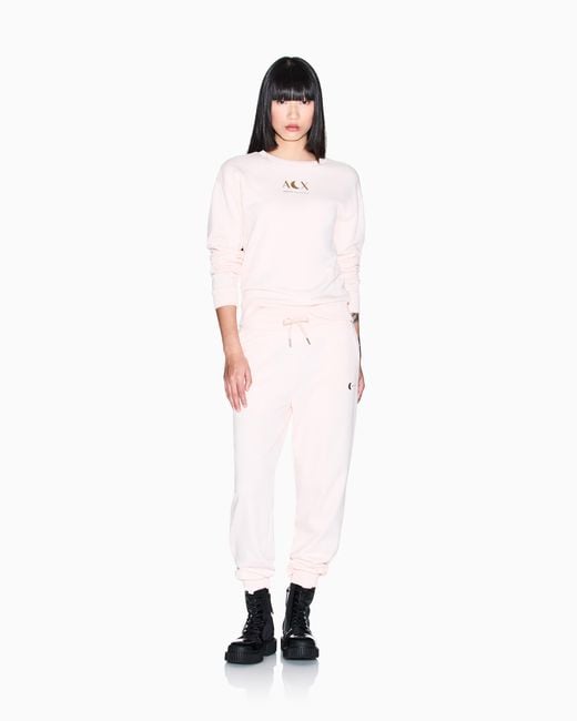 ARMANI EXCHANGE Pink Relaxed Fit Sweatpants