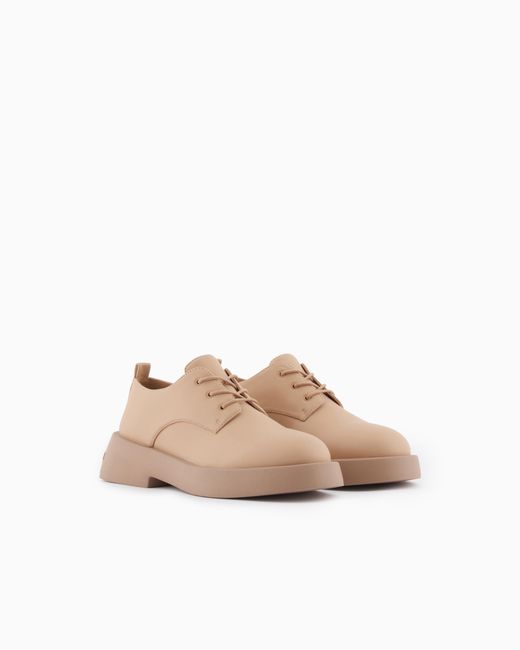 ARMANI EXCHANGE Natural Platform Lace-Ups With Ax Logo