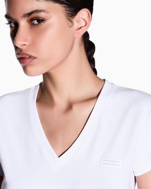 ARMANI EXCHANGE White Slim Fit T-Shirt