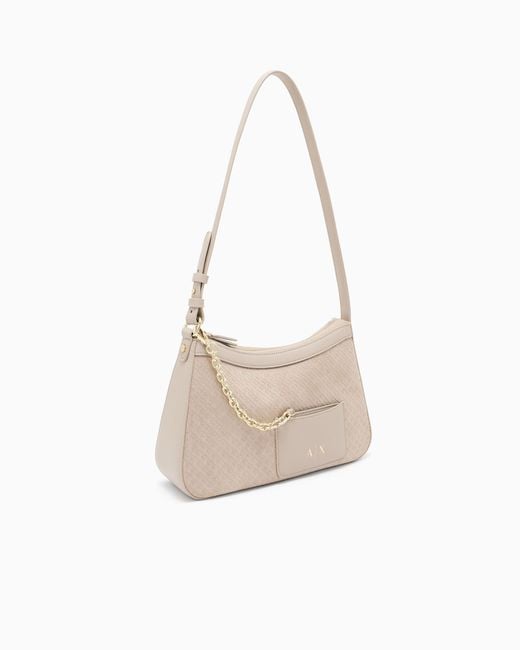 ARMANI EXCHANGE White Shoulder Bag With Chain