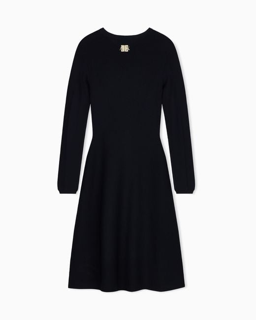 ARMANI EXCHANGE Black Regular Fit Dress Knit