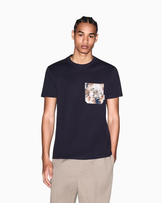 ARMANI EXCHANGE Black Regular-Fit Cotton Jersey T-Shirt for men