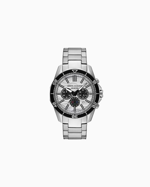 Montre Chronographe En Acier Inoxydable ARMANI EXCHANGE pour homme en coloris White