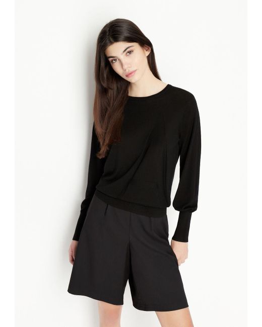 Armani Exchange Black Soft Yarn Sweater
