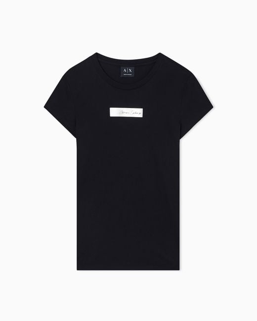 ARMANI EXCHANGE Black Slim Fit T-Shirt