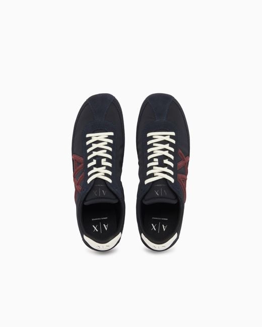 ARMANI EXCHANGE Blue Sneakers for men