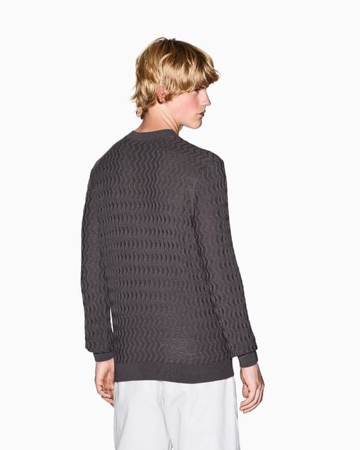 Pull À Texture Ondulée ARMANI EXCHANGE pour homme en coloris Gray