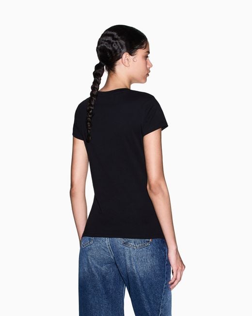ARMANI EXCHANGE Black Slim Fit T-Shirt