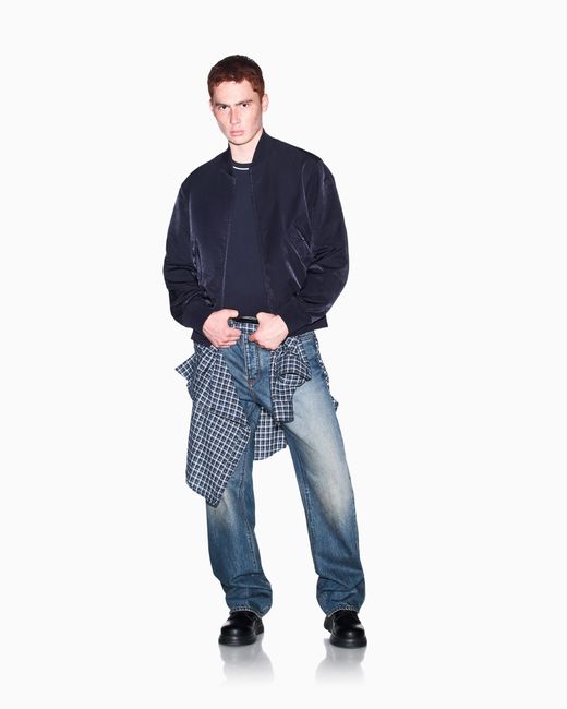 ARMANI EXCHANGE Blue Nylon Blouson Jacket for men