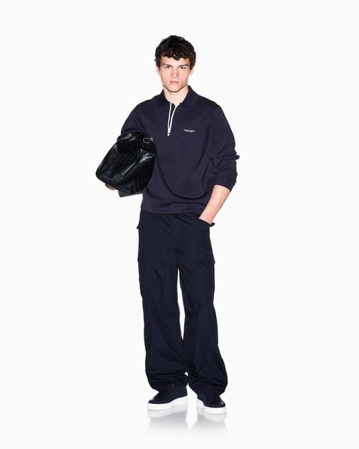 ARMANI EXCHANGE Blue Sweatshirt for men