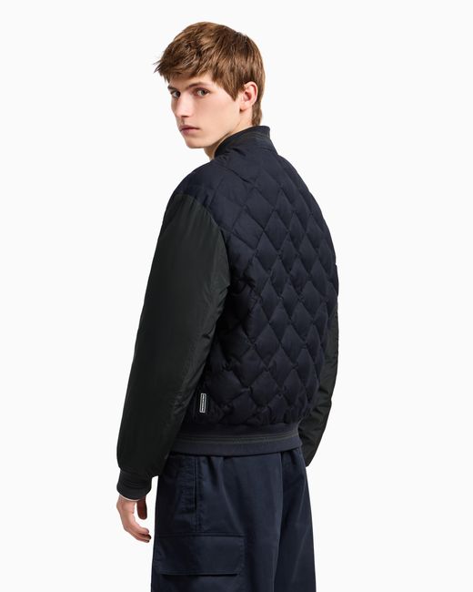 Giubbotto Con Inserto Trapuntato E Maxi Tasche di ARMANI EXCHANGE in Blue da Uomo
