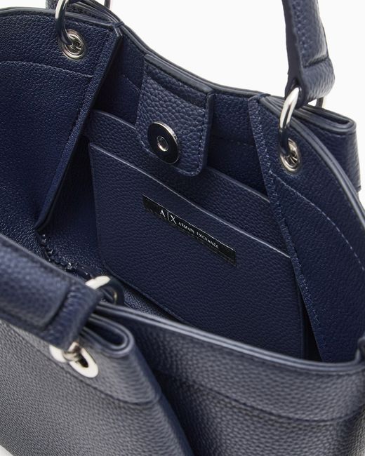 ARMANI EXCHANGE Blue Small Handbag With Degradè Shoulder Strap