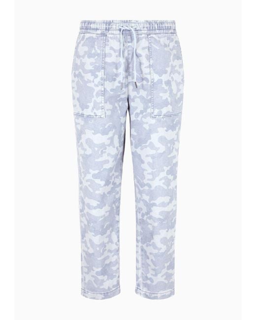 Armani Exchange Blue Regular Fit Jeans In Camouflage Denim for men