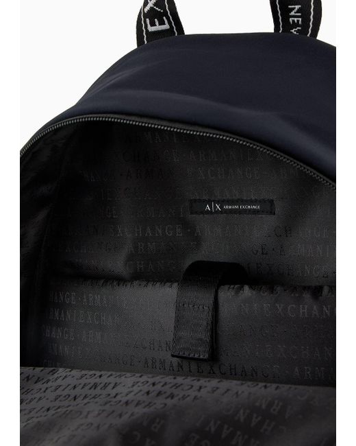 Armani Exchange Blue Scuba Fabric Backpack 1991 for men