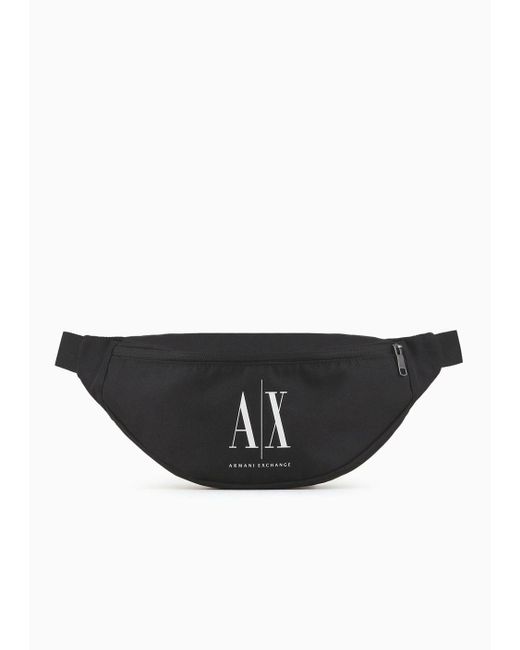 Armani Exchange White Icon Logo Belt Bag for men