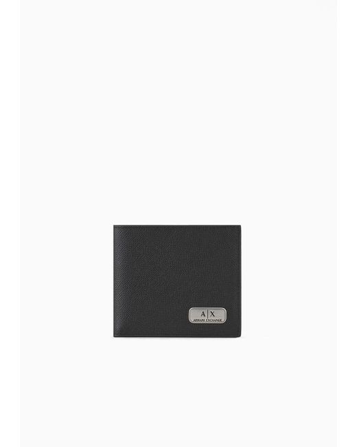 Armani Exchange White Leather Bifold Wallet for men